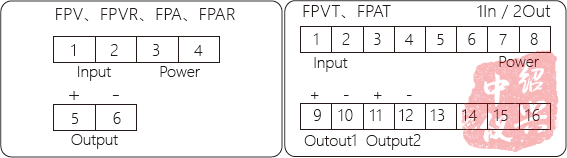 FPA电流、FPV电压变送器接线说明