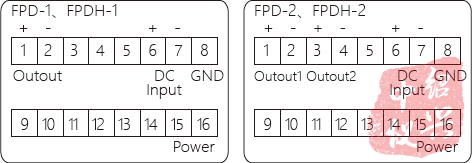 FPD直流隔離變送器接線圖
